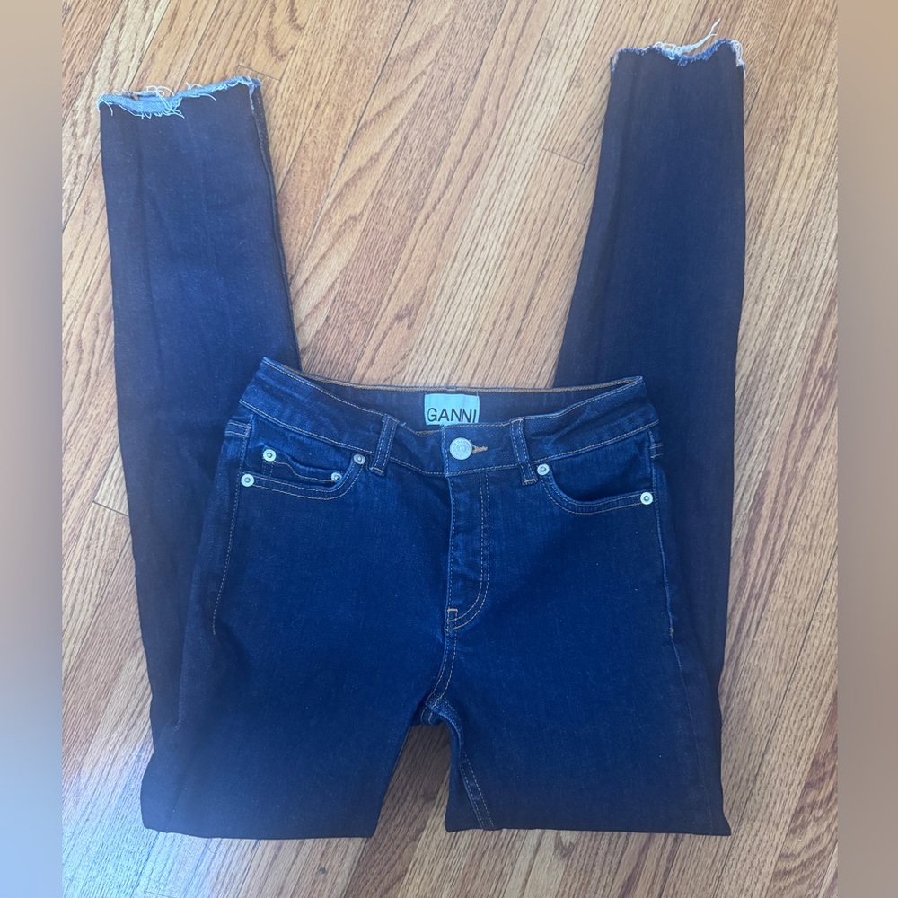 NWOT- Ganni Women's Deep Blue Skinny Jeans